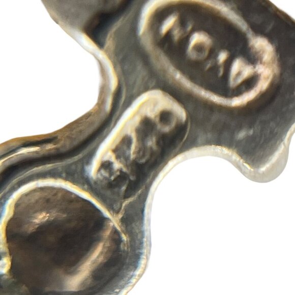 Vintage Avon 925 Sterling Silver‎ Pink Pearl Rhinestone Dangle Drop Earrings - Picture 6 of 6